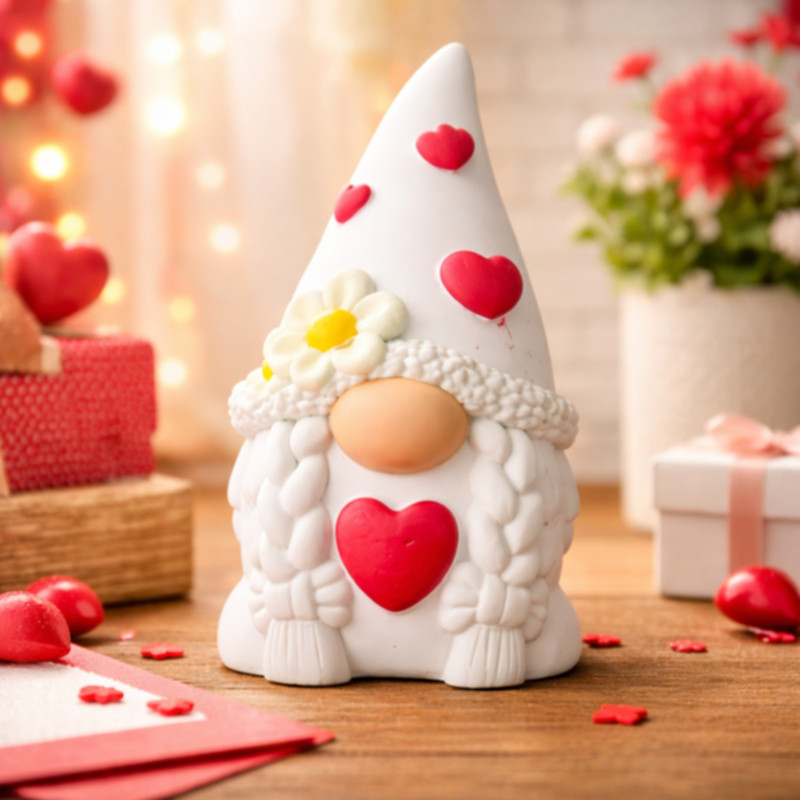 Deko Wichtel Herz handbemalt liebevolle Wohnraum Dekoration